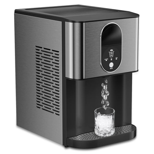 Kndko Nugget Ice Maker,Self Dispensing Pellet Ice Maker,44lbs/24H, Self Cleaning Ice Maker,3.3lbs Ice Storage
