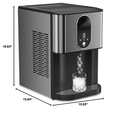 Kndko Nugget Ice Maker,Self Dispensing Pellet Ice Maker,44lbs/24H, Self Cleaning Ice Maker,3.3lbs Ice Storage