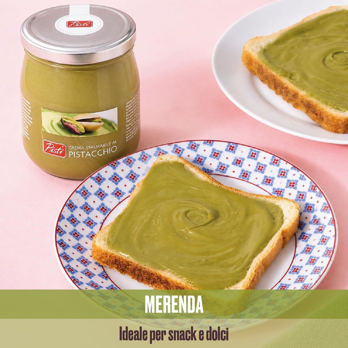Pisti Cream of Pistachio from Sicily 21.2 Ounce (600g) | Artisanal Italian Nut Spread | Enjoy with Bread and Biscuits