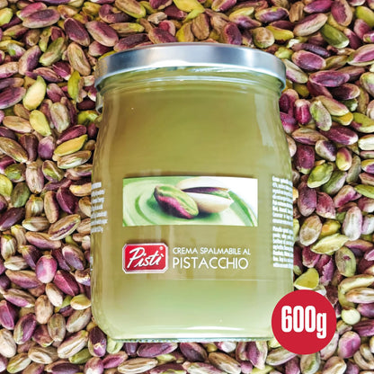Pisti Cream of Pistachio from Sicily 21.2 Ounce (600g) | Artisanal Italian Nut Spread | Enjoy with Bread and Biscuits